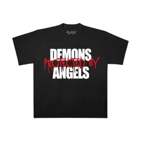 Camiseta Vlone Demons Protected by Angels Preto